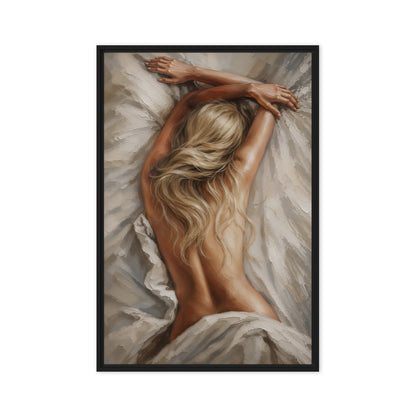 Beautiful Woman In Bed Sensual Art Digital Print - PaintFu