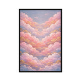 Pastel Clouds Modern Art Framed Canvas - PaintFu