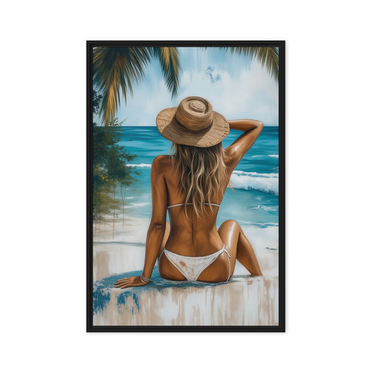 Coastal Woman Art Digital Print - PaintFu