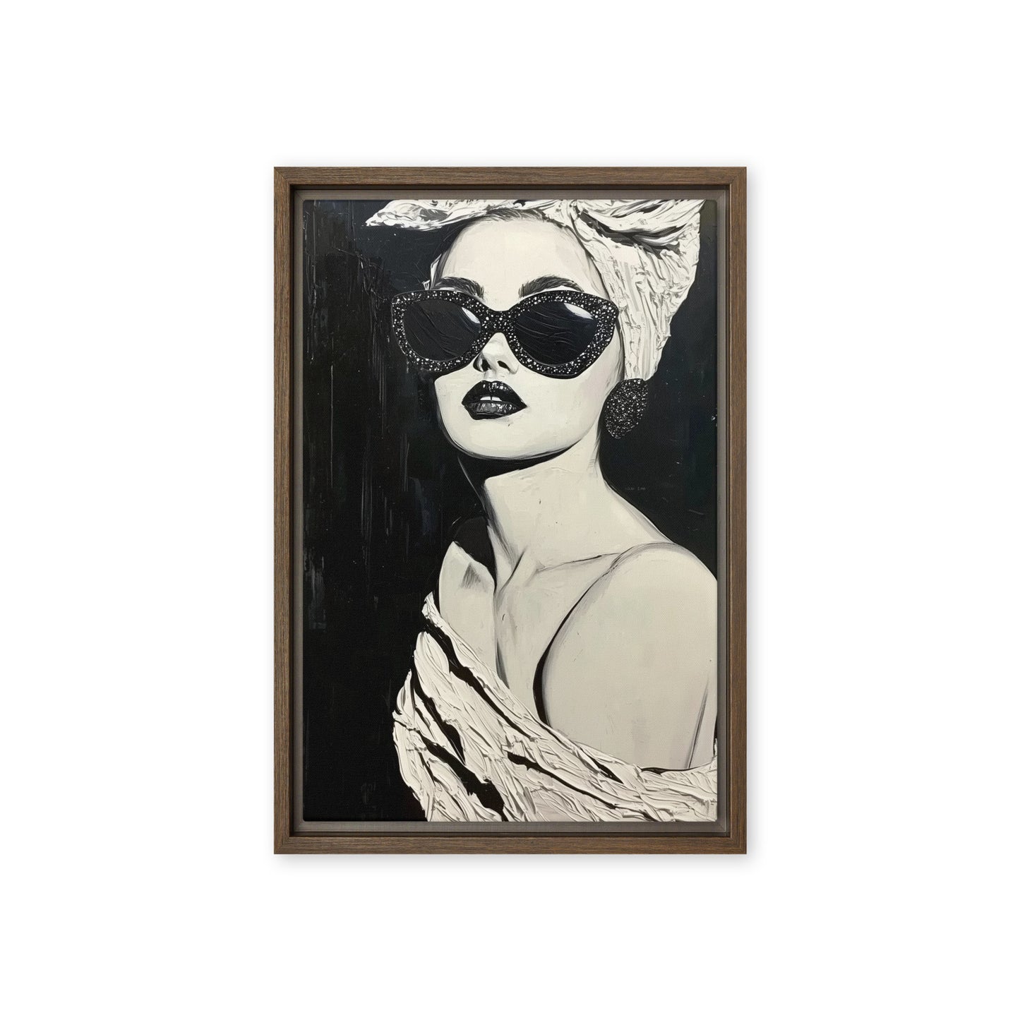 Woman Fashion Art Framed Canvas