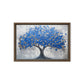 Blue Tree Modern Art Framed Canvas