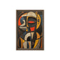 African Abstract Art Framed Canvas