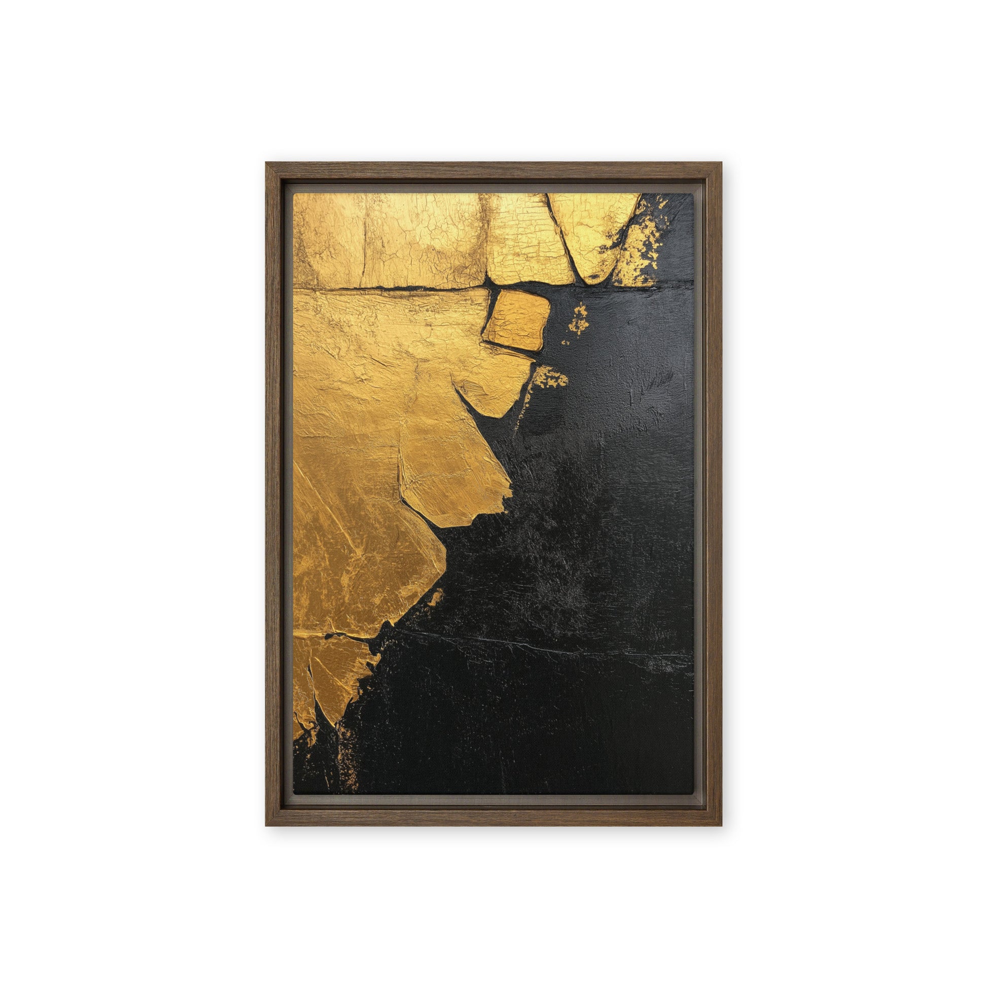 Black & Gold Modern Art Framed Canvas