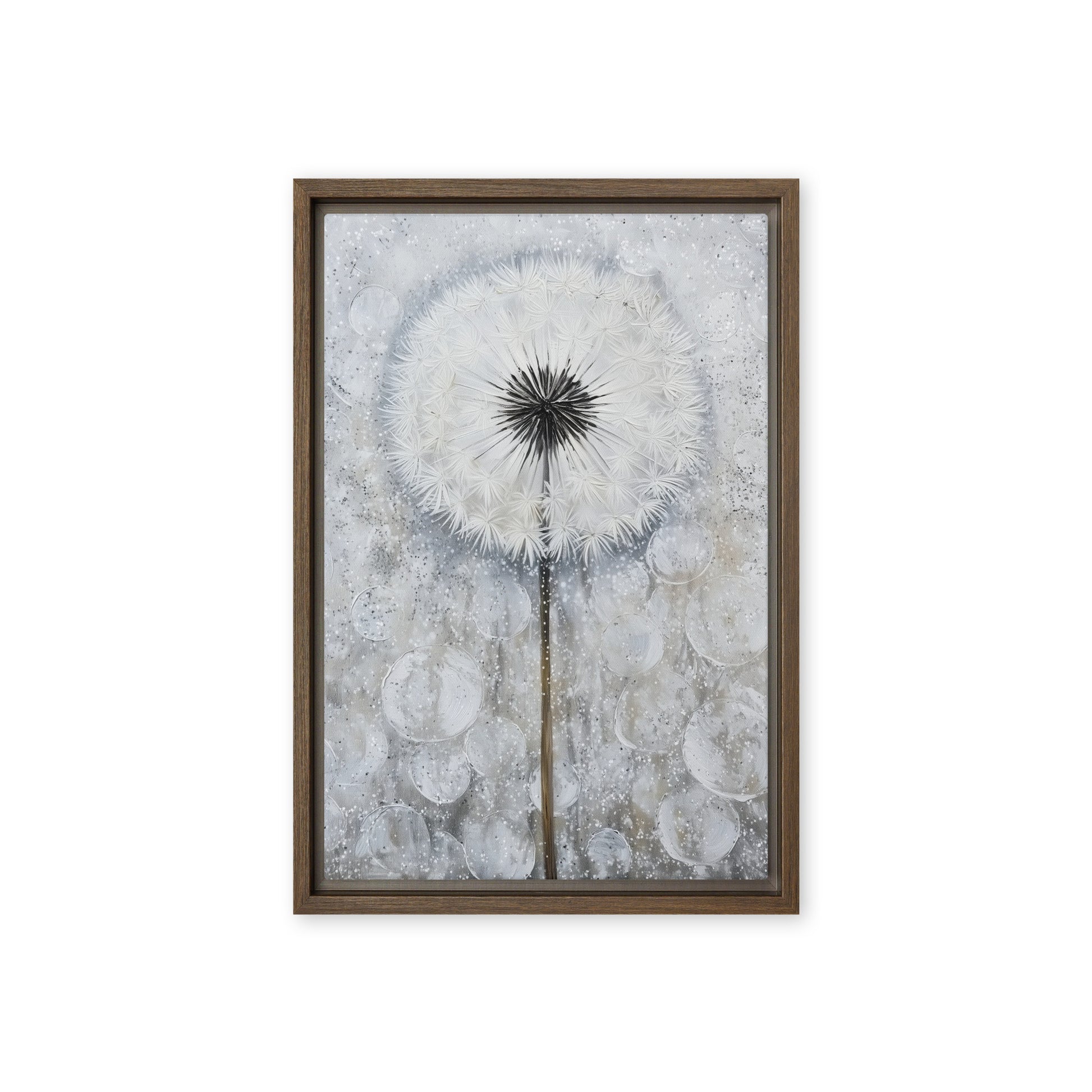 Dandelion Floral Art Framed Canvas
