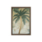Palm Tree Beach Art Framed Canvas