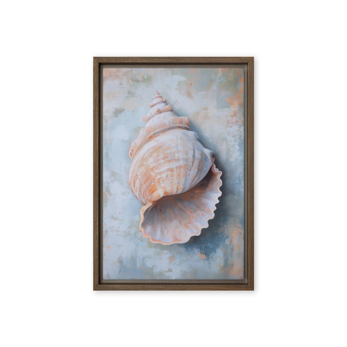 Seashell Nautical Art Framed Canvas