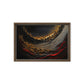 Wave Crimson Red Gold Black Luxury Art Framed Canvas