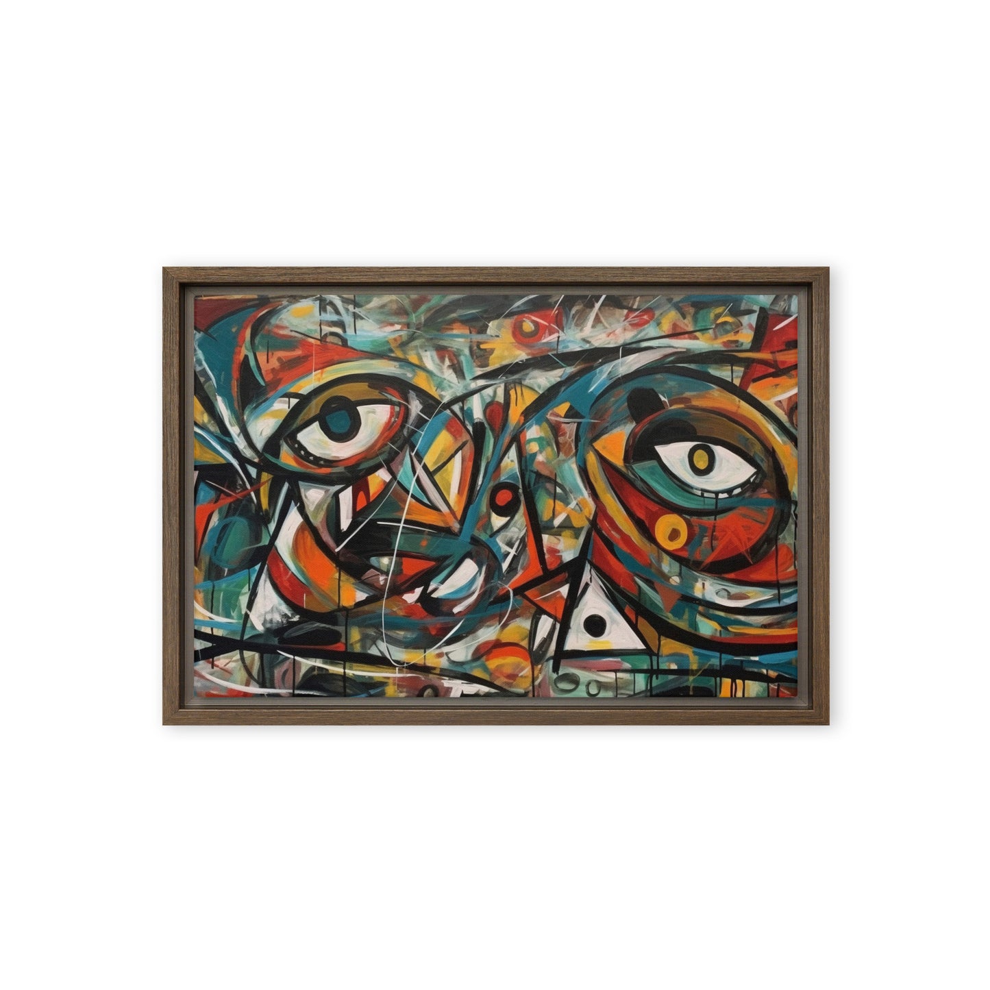 Picasso Style Art Framed Canvas