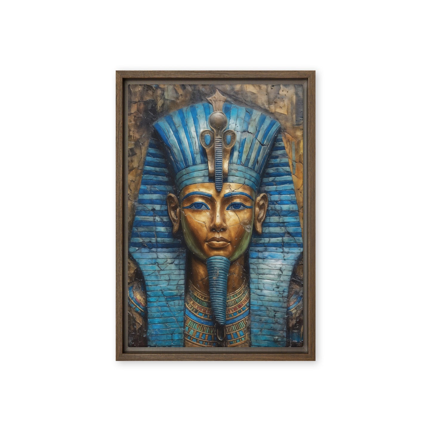 Tutankhamun Pharaoh Egypt Art Framed Canvas