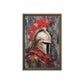 Spartan Helmet Modern Art Framed Canvas