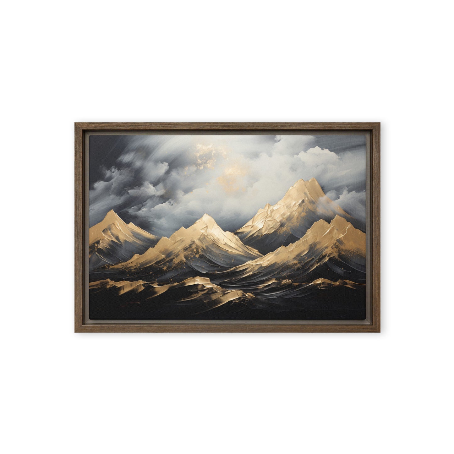 Mountains Landscape Art Framed Canvas