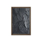 Black Impasto Art Framed Canvas