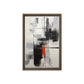 Black White Red Modern Art Framed Canvas