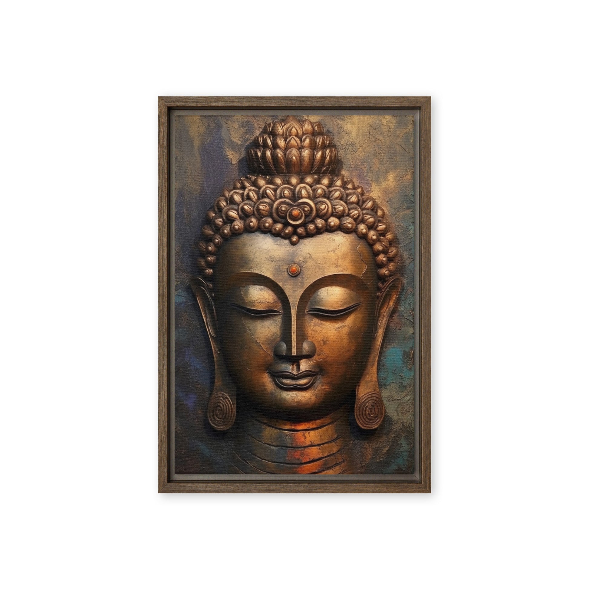 Bronze Buddha Framed Canvas