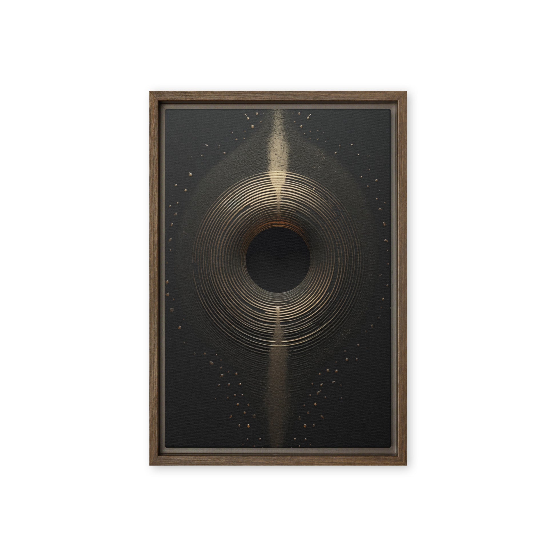 Eclipse Black Gold 3D Art Famed Canvas