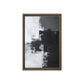 Black White & Grey Abstract Art Framed Canvas