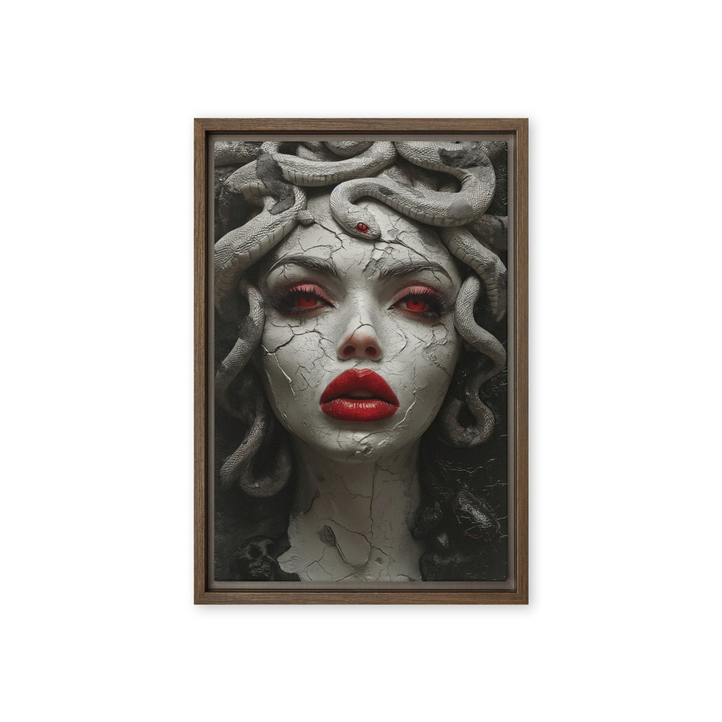 Mesmerizing Medusa Gorgon Framed Canvas