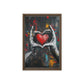 Heart Graffiti Art Framed Canvas