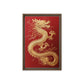 Golden Dragon Chinese Art Framed Canvas