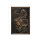 Gold Fish Line Art Framed Canvas