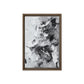 Grey White Black Modern Art Framed Canvas
