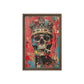 Skull In Crown Surreal Art Framed Canvas