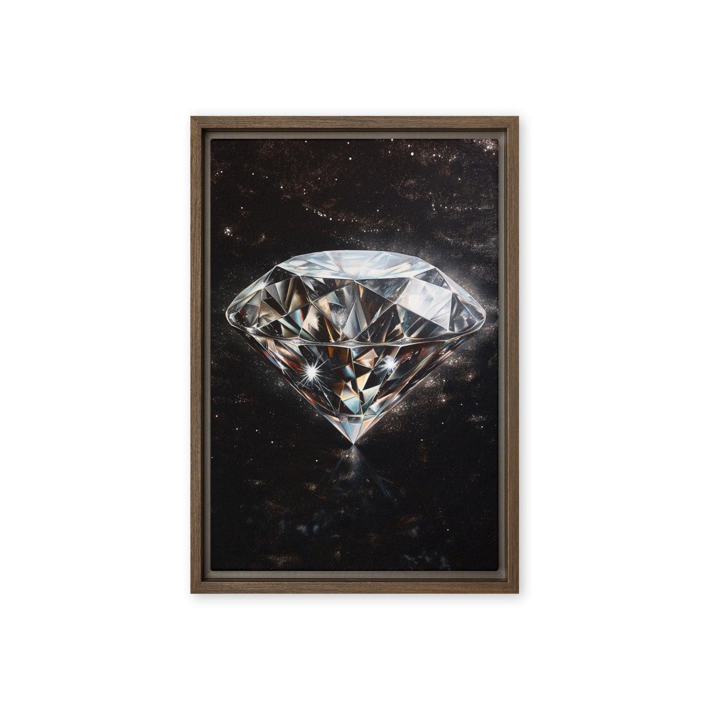Shining Diamond Framed Canvas