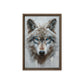 Blue Eyed Wolf Modern Art Framed Canvas