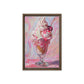 Delicious Pink Ice Cream Framed Canvas
