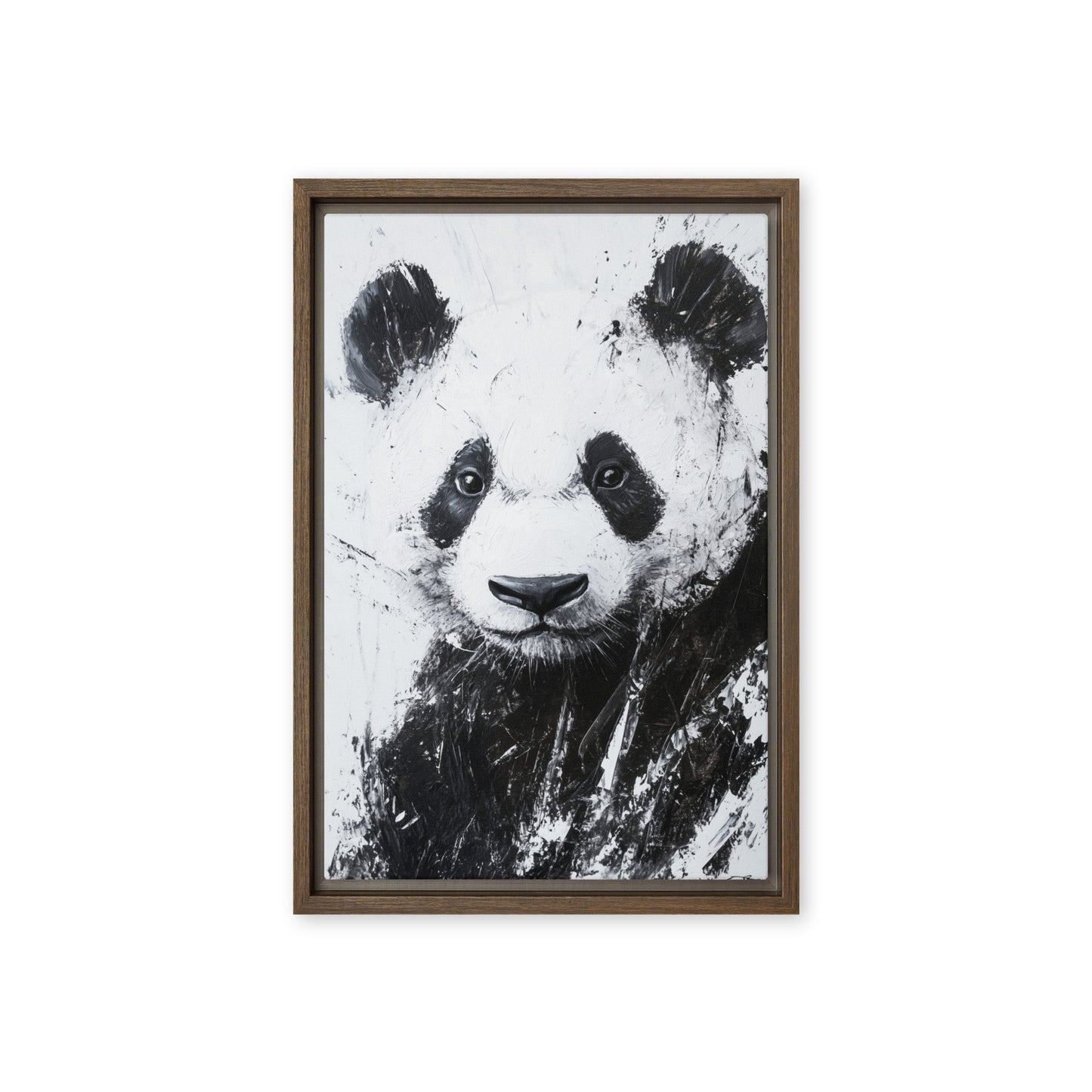Panda Minimalist Art Framed Canvas