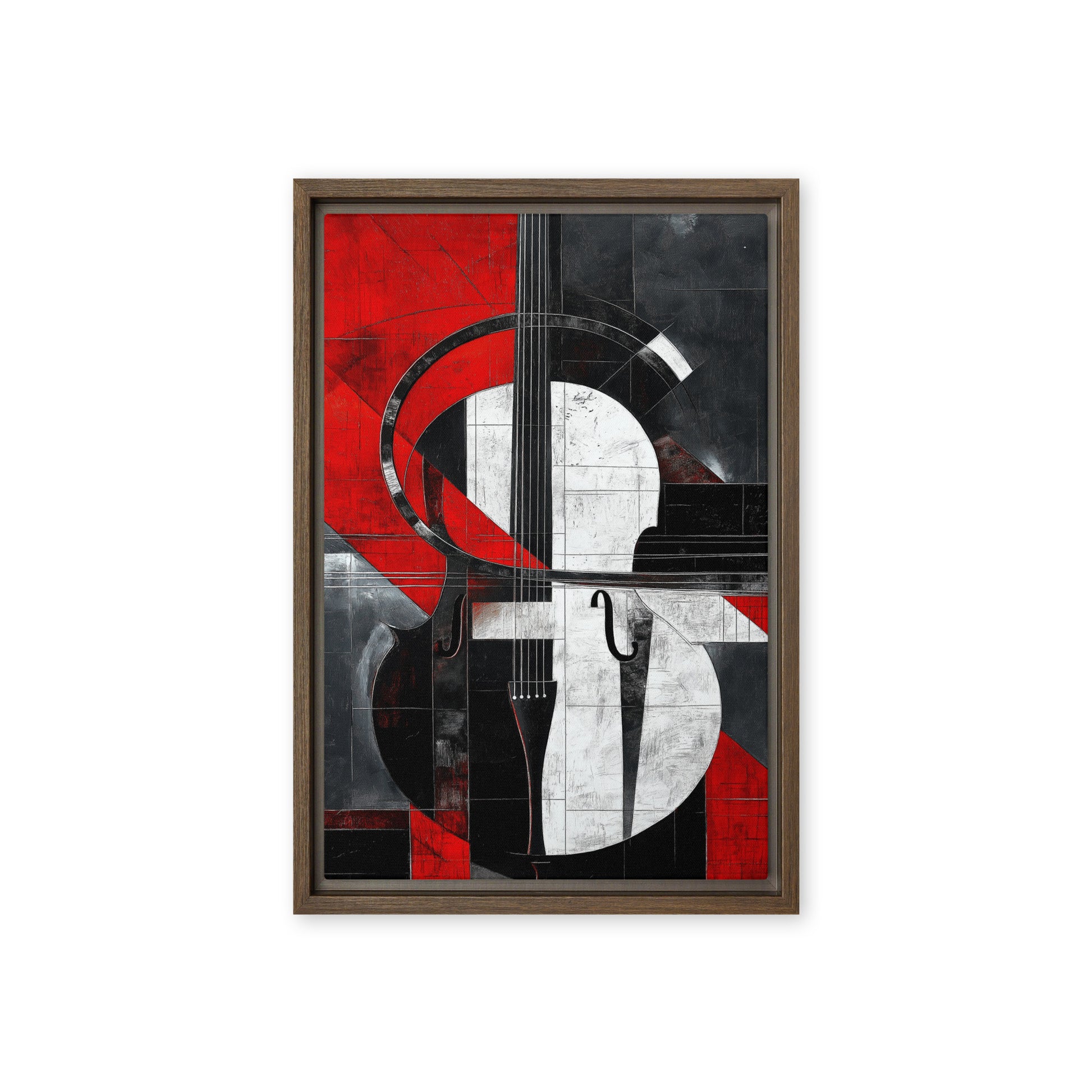 Abstract Violin Music Art Framed Canvas