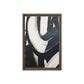 Black White Brushstroke Abstract Art Framed Canvas