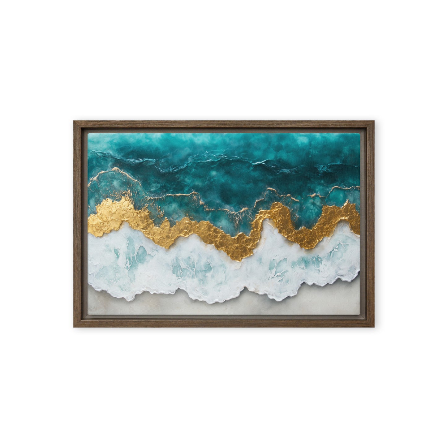 Ocean Arial View Modern Art Framed Canvas