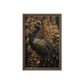 Majestic Peacock Wall Art Framed Canvas