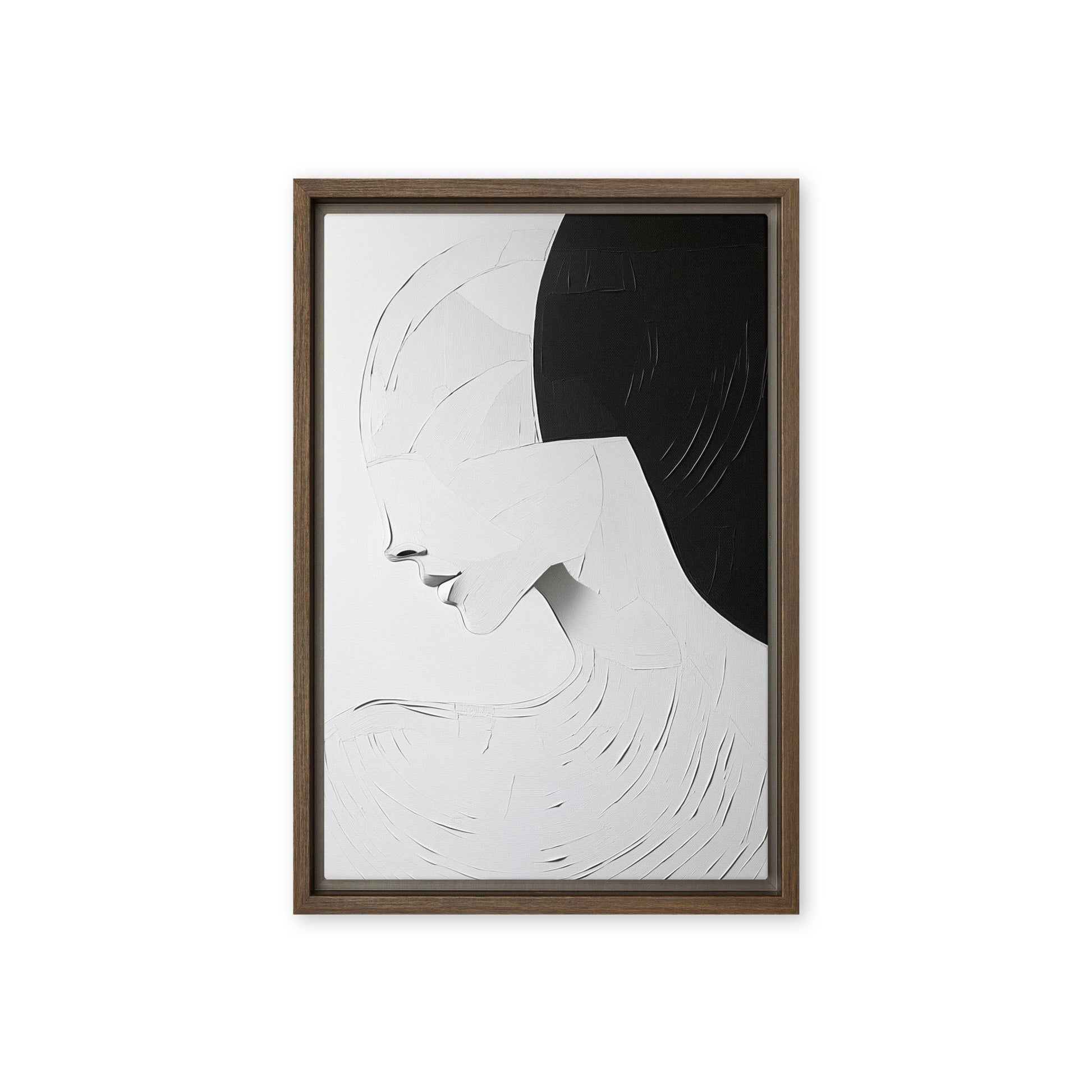 Portrait Minimalist Art Framed Canvas