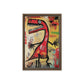Dinosaur Basquiat Style Art Framed Canvas