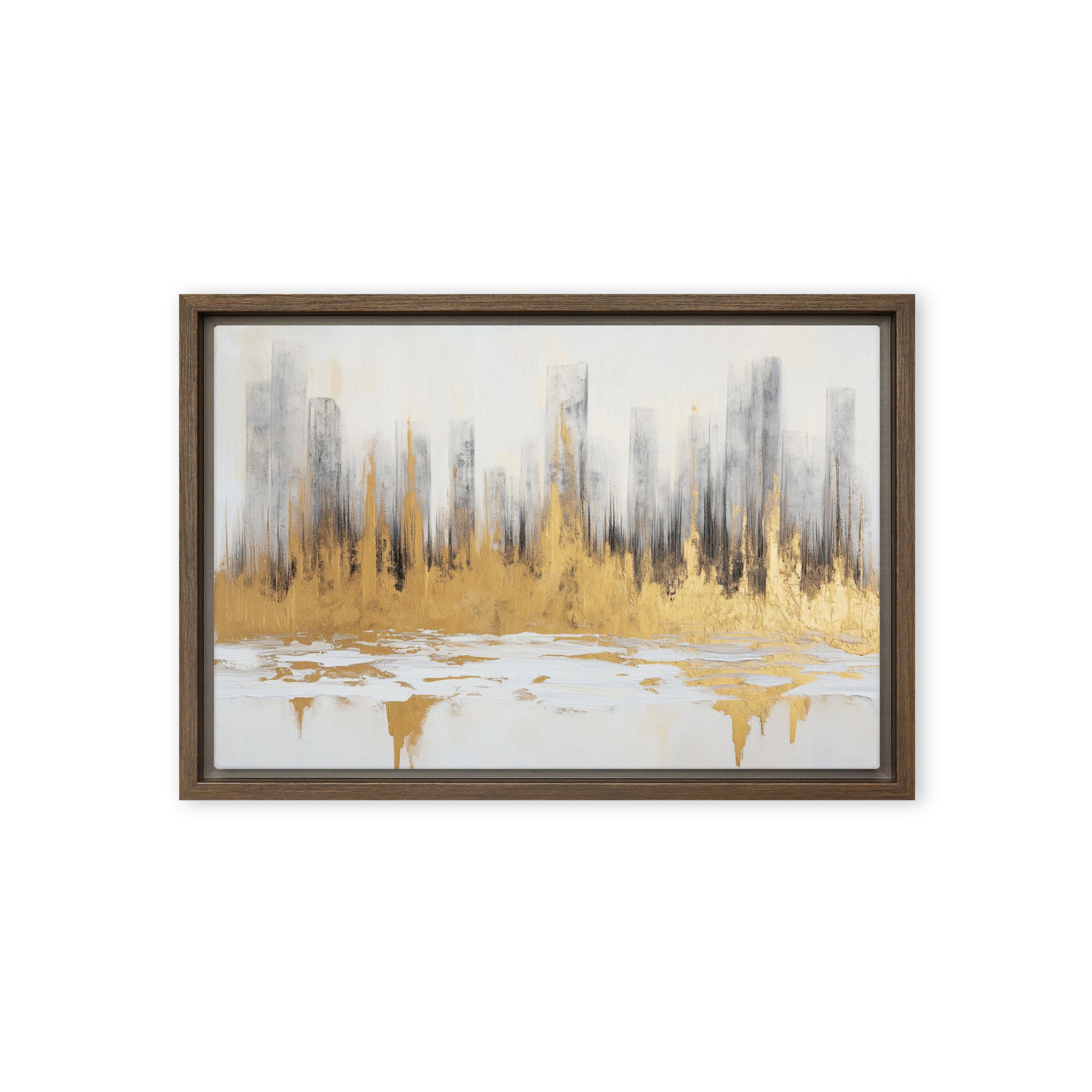Cityscape Abstract Art Framed Canvas