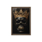 Skull with Golden Crown Gothic Art Framed Canvas