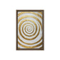 Gold & White Spiral Modern Art Framed Canvas