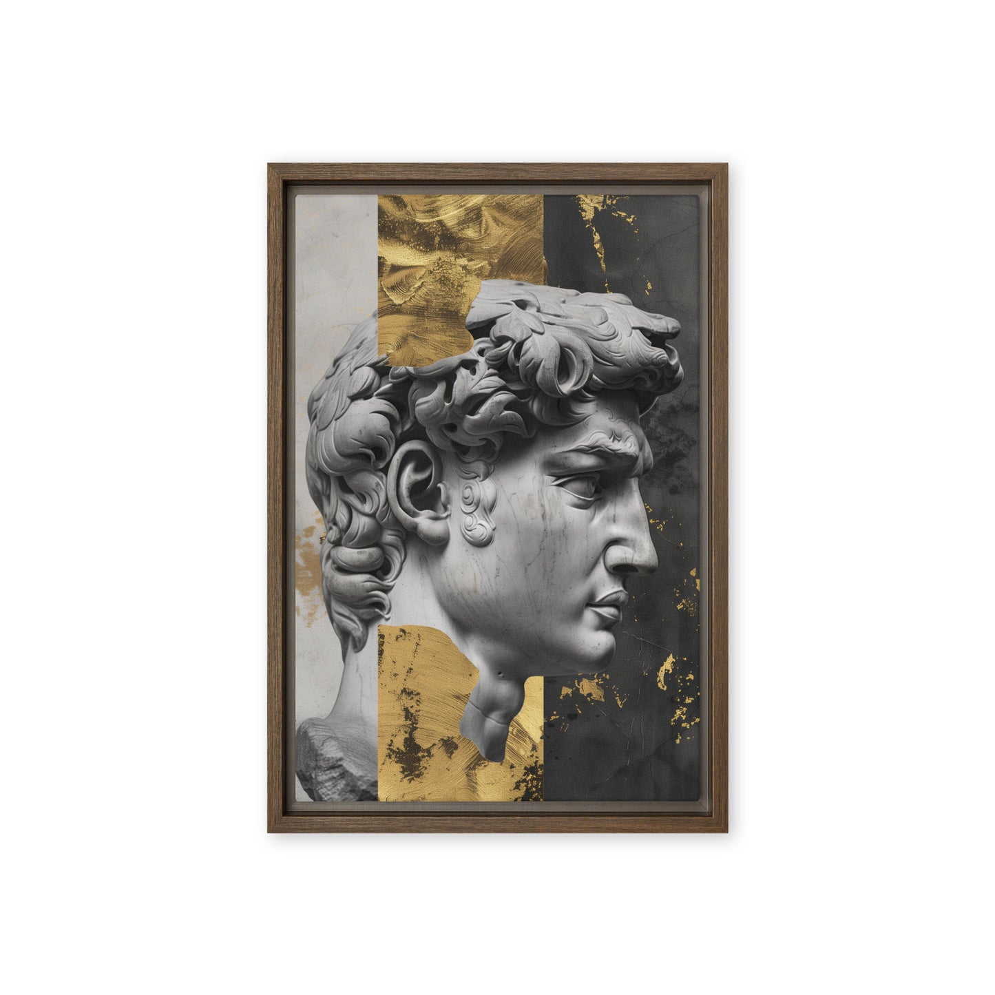 David Sculpture Greek Mythology Art Framed Canvas