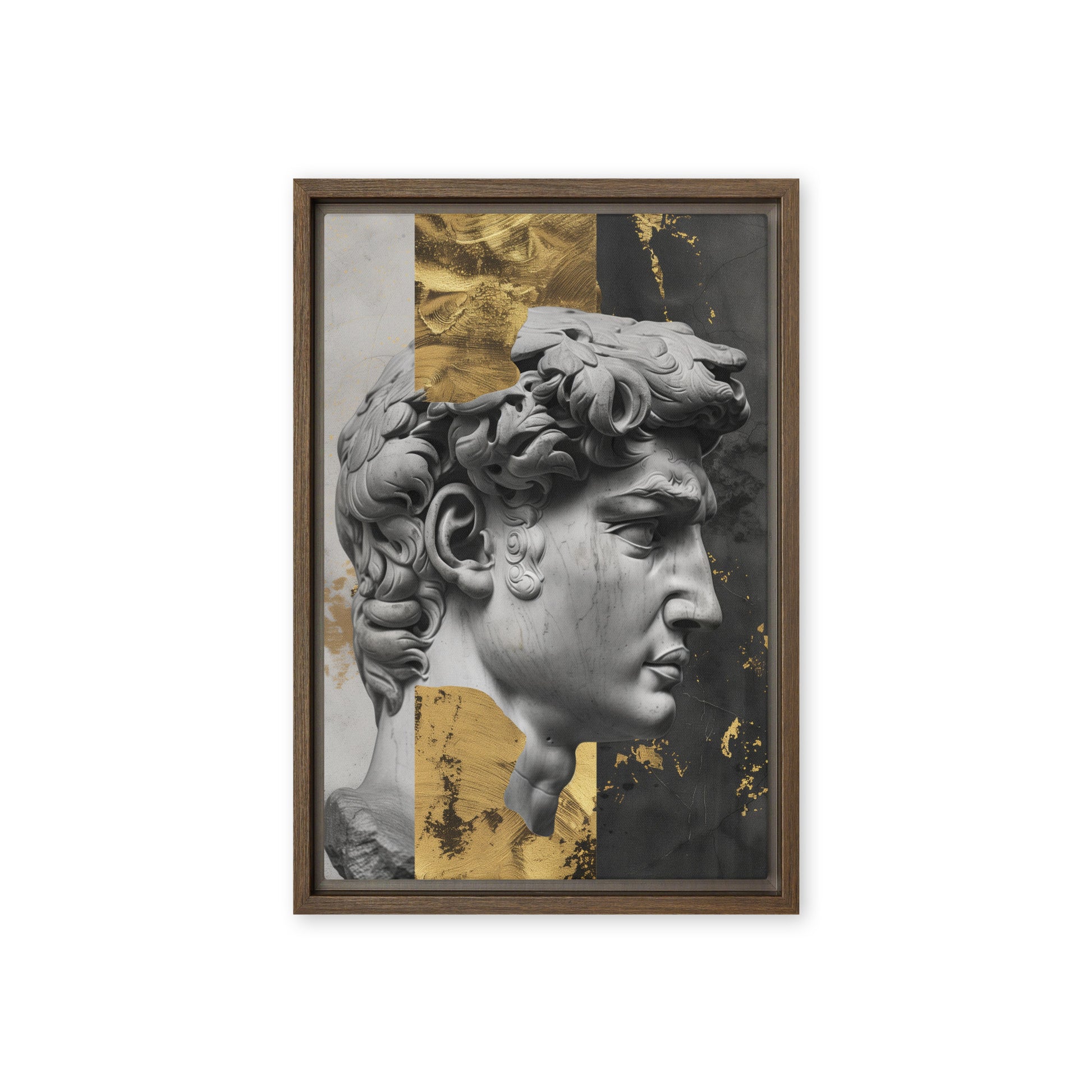 David Sculpture Greek Mythology Art Framed Canvas