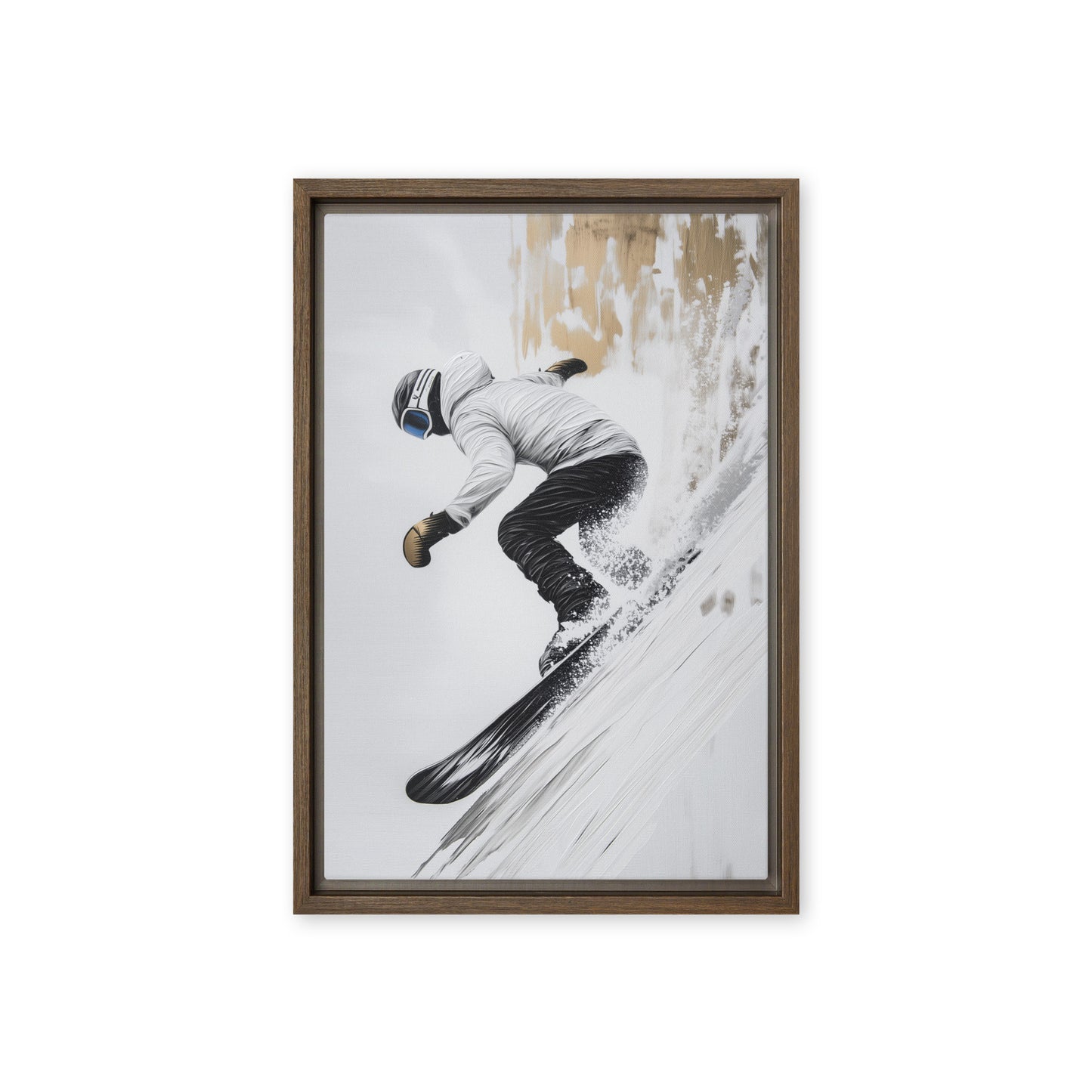 Snowboard Wall Art Framed Canvas