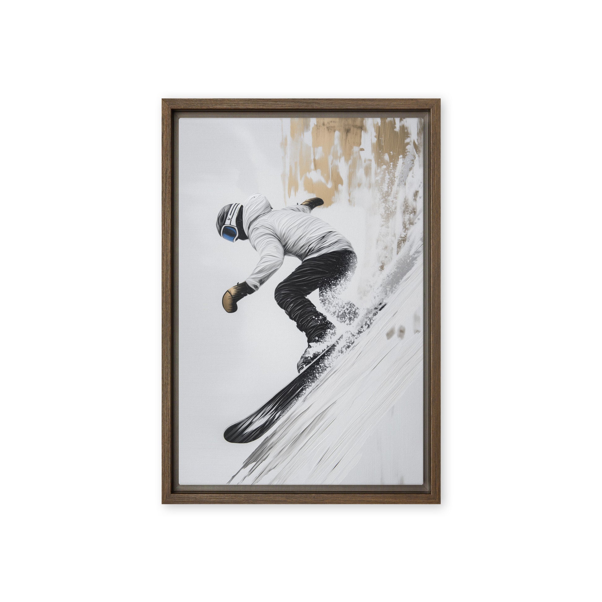 Snowboard Wall Art Framed Canvas