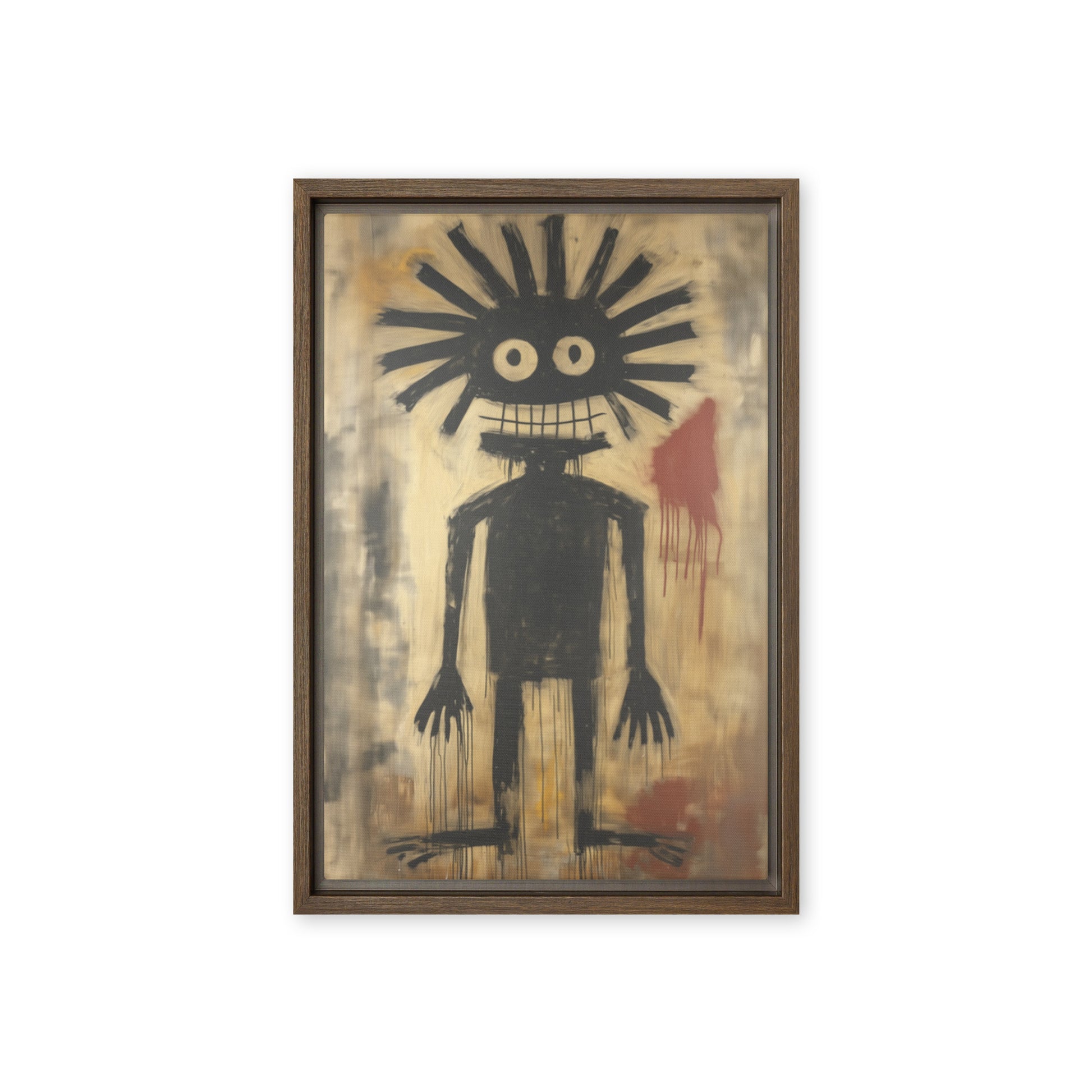 Basquiat Style Art Framed Canvas