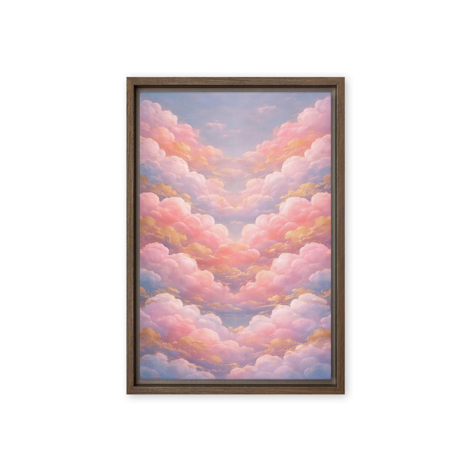 Pastel Clouds Modern Art Framed Canvas - PaintFu