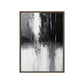 Black White Grey Abstract Art Framed Canvas