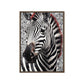 Zebra Modern Art Framed Canvas