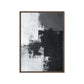 Black White & Grey Abstract Art Framed Canvas