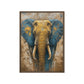 Elephant In Gold Modern Art Framed Canvas