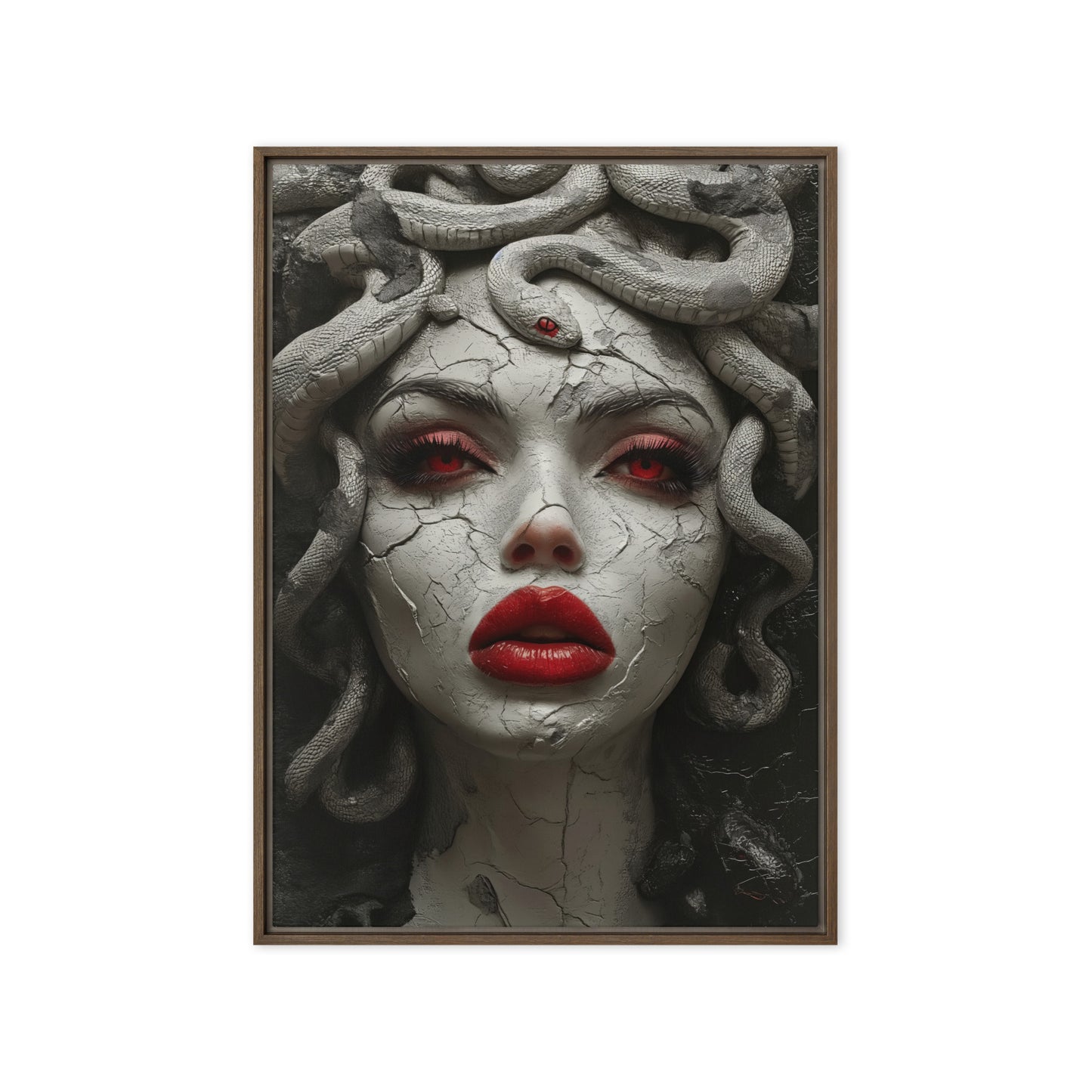 Mesmerizing Medusa Gorgon Framed Canvas
